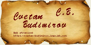 Cvetan Budimirov vizit kartica